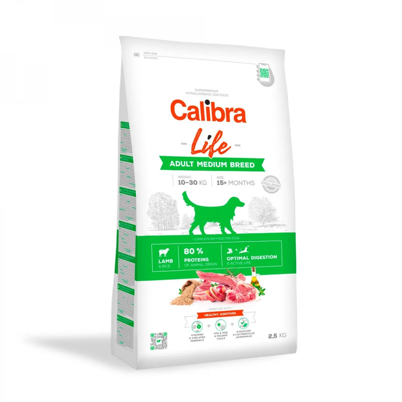 CALIBRA Dog Life Adult Medium Breed Lamb - trockenfutter für Hunde - 2,5kg - foto 1