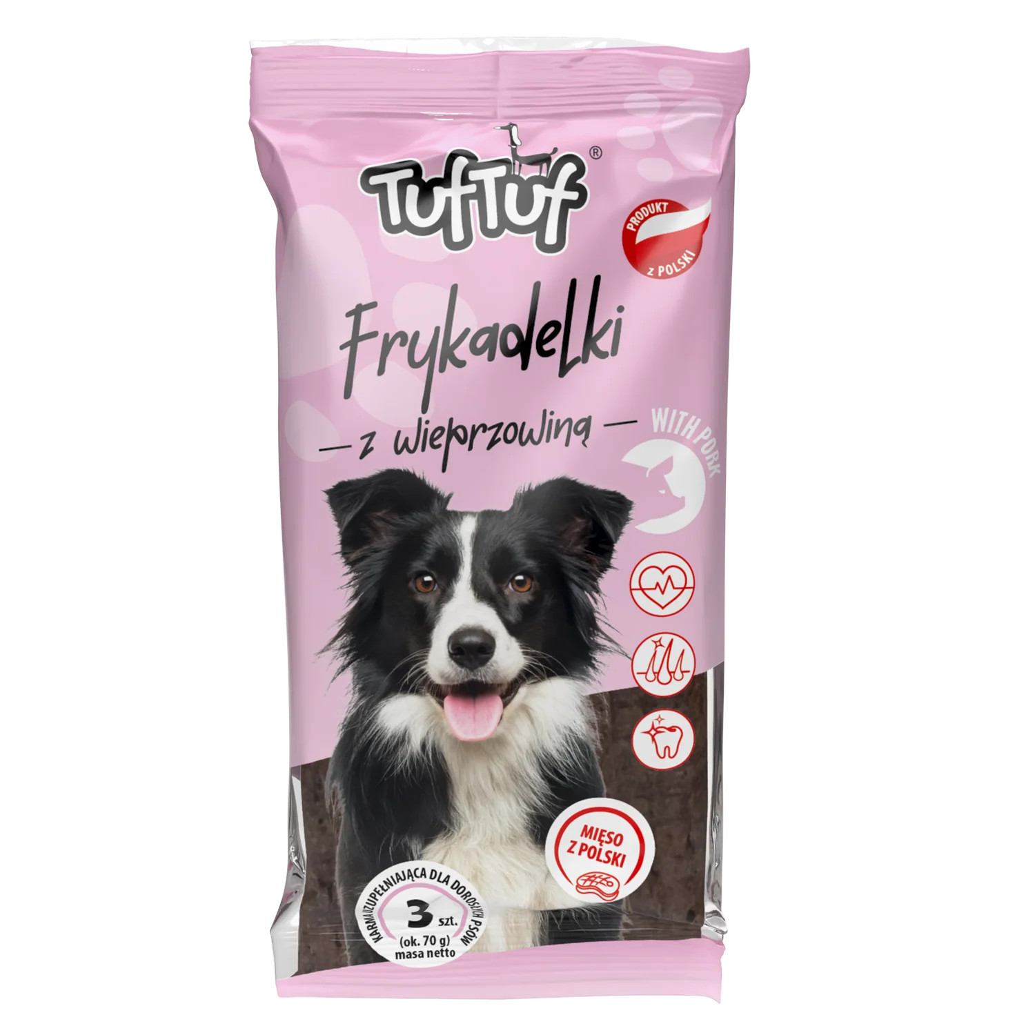 TUF TUF Meaty sticks with pork - leckerli für hunde - 70g - foto 3