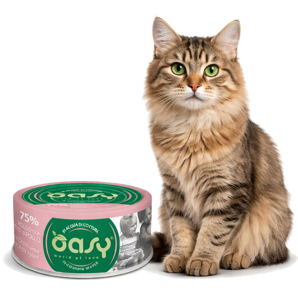 OASY More Love Chicken with ham - nassfutter für Katzen - 70g - foto 2