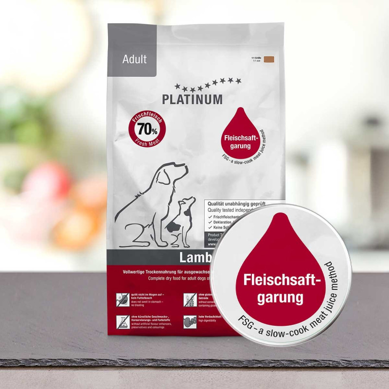 PLATINUM Adult Lamb – halbfeuchtes Hundefutter – 1,5 kg + PLATINUM Xmas-Bits Iberico 150 g Leckerli GRATIS - foto 2