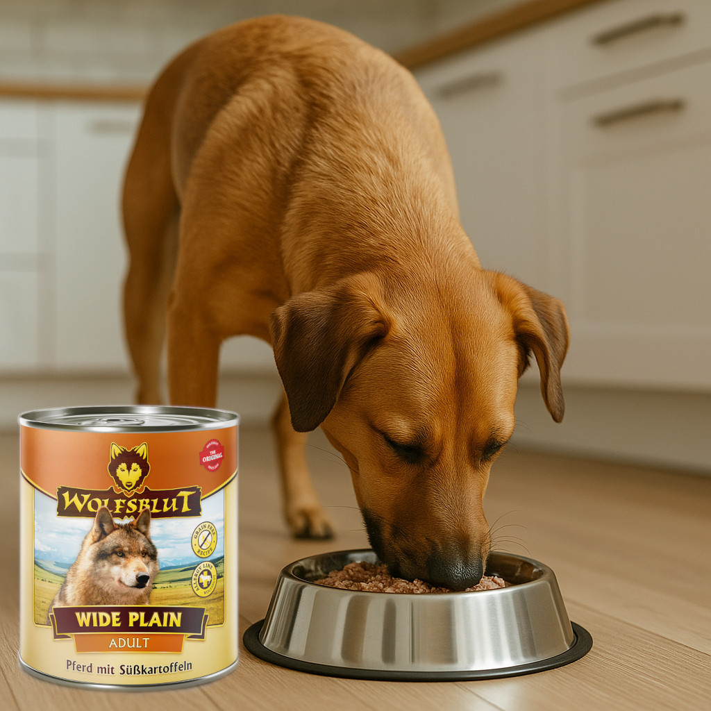 WOLFSBLUT Wide Plain Horse meat with sweet potatoes - Nassfutter für Hunde - 800g - foto 4