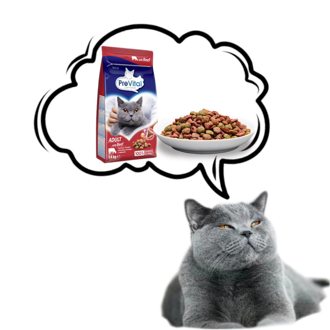PREVITAL Cat Food Adult mit Rind - Trockenfutter für Katzen - 1,4 kg - foto 5
