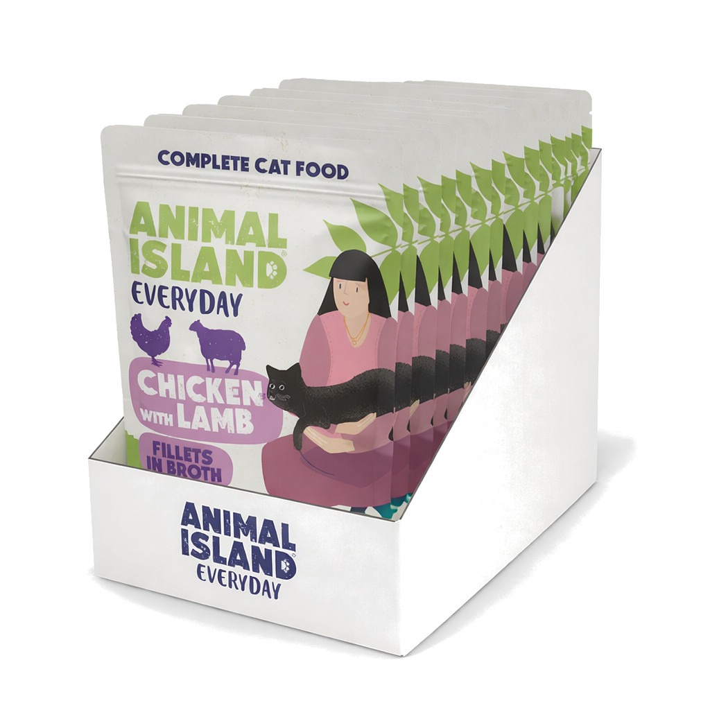 ANIMAL ISLAND Chicken with lamb Fillets in broth - nassfutter für Katzen - 12x85g - foto 1