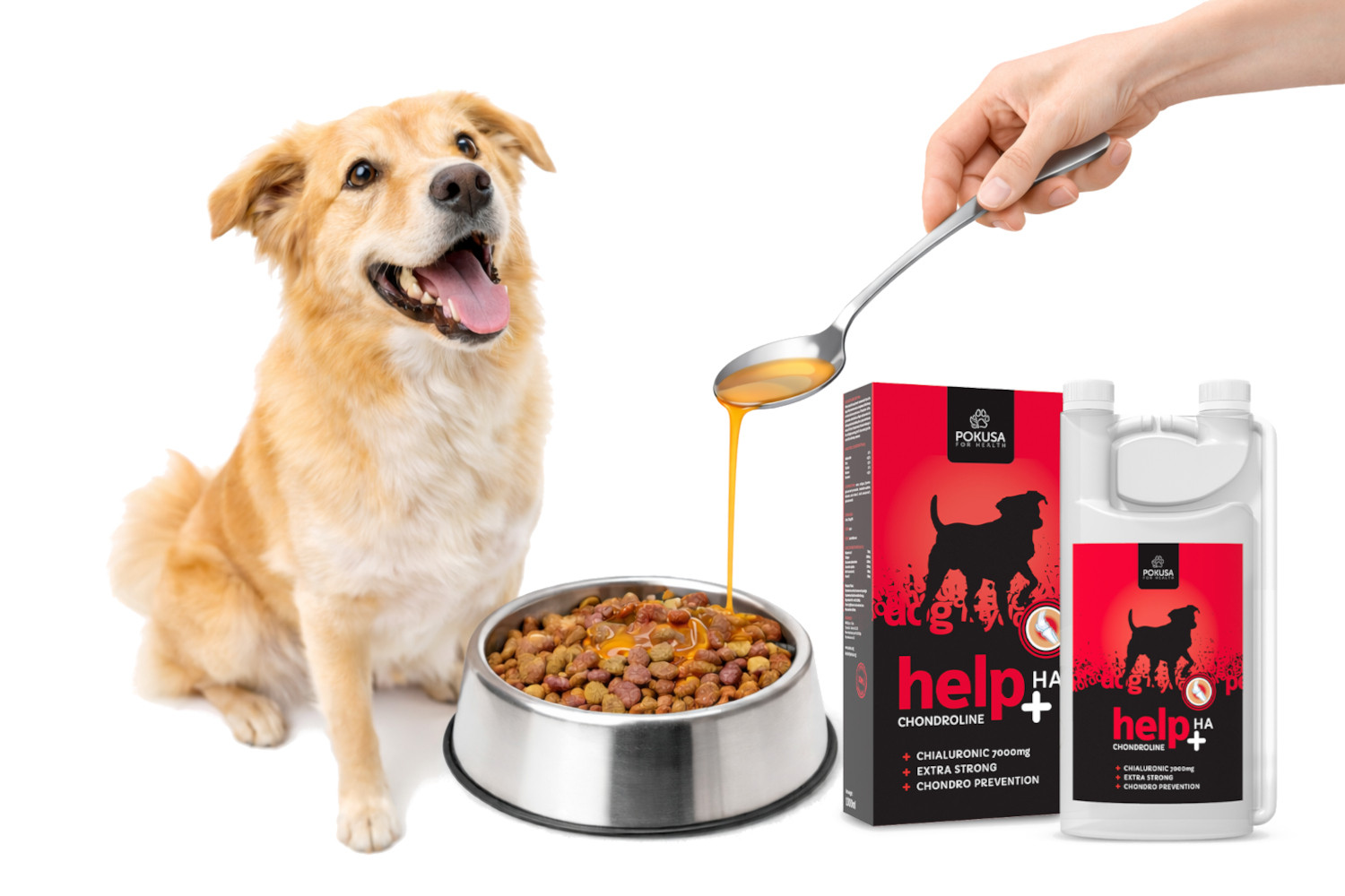 POKUSA ChondroLine Help + HA - nahrungsergänzungsmittel für hunde- 1000ml - foto 3