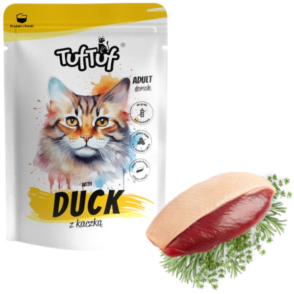 TUF TUF with duck - nassfutter für Katzen - 100g - foto 3