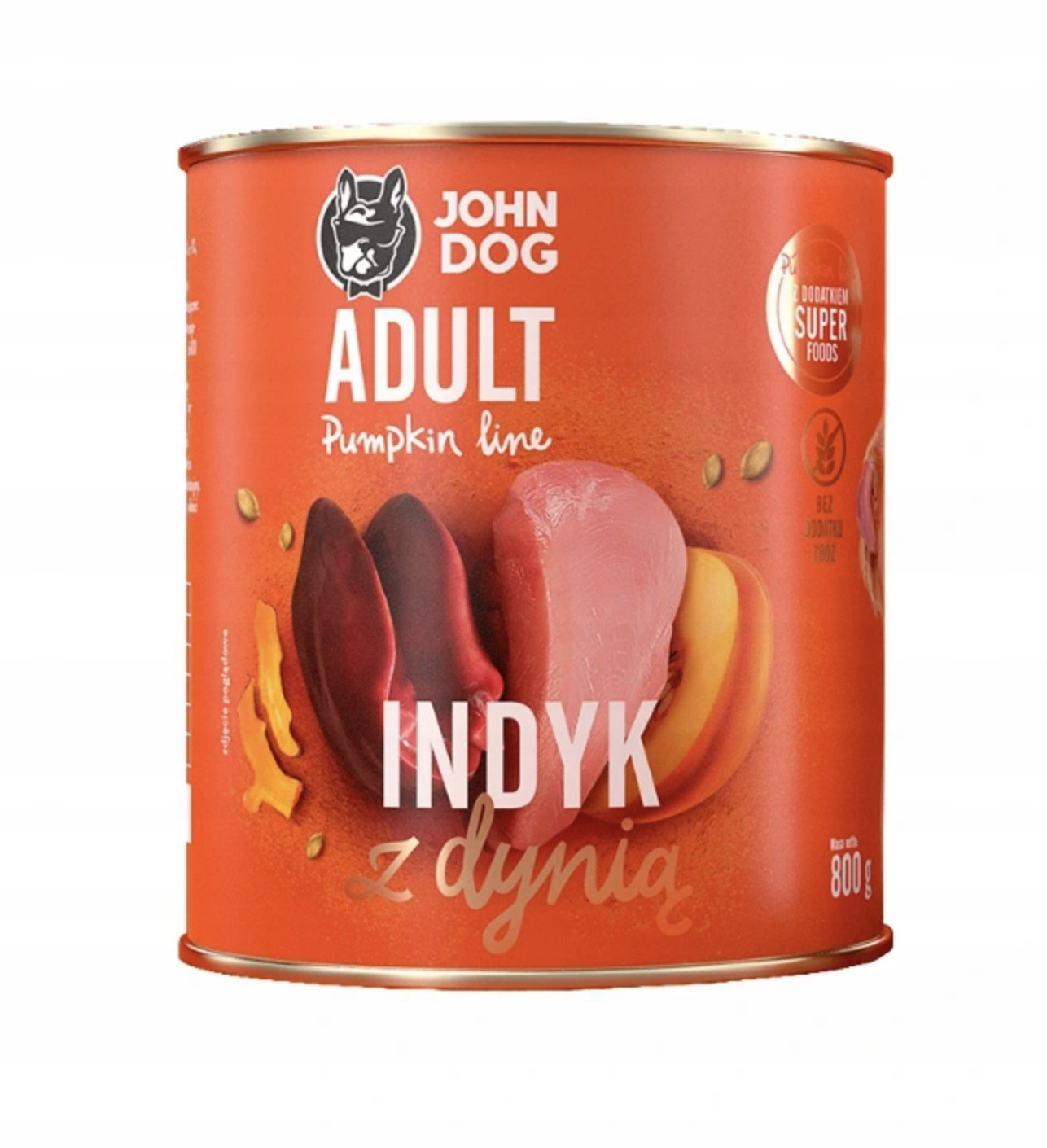 JOHN DOG Pumpkin Turkey with pumpkin - Nassfutter für Hunde - 800g - foto 1