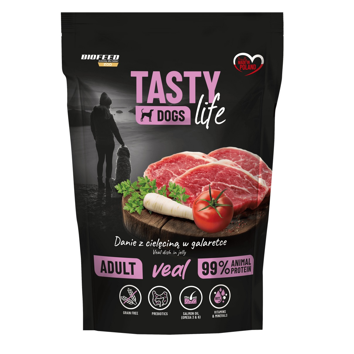 BIOFEED Tasty Dogs Life Veal - Nassfutter für Hunde - 150g - foto 2