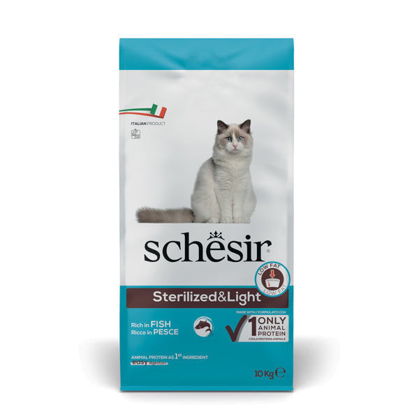 SCHESIR Adult Sterilized & Light Rich in fish - trockenfutter für Katzen - 10kg - foto 1