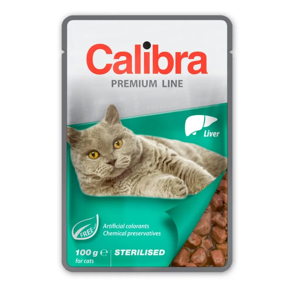 CALIBRA Cat Premium Sterilised Liver - Nassfutter für Katzen - 24x100g - foto 1