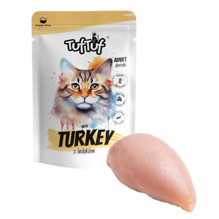 TUF TUF with turkey - nassfutter für Katzen - 300g - foto 3
