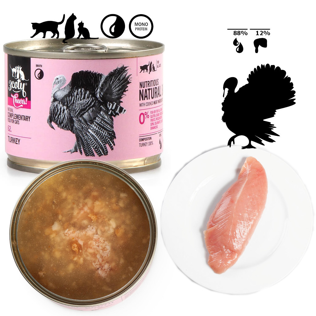 3COTY Cheers! 62. Turkey - nassfutter für Katzen - 160g - foto 2