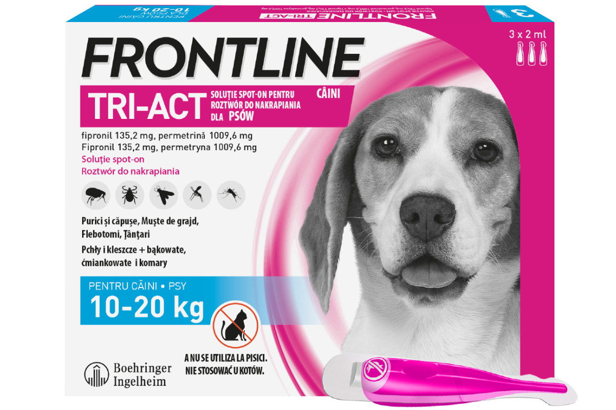 FRONTLINE Tri-Act M Parasitentropfen für Hunde 10-20 kg, 3 x 2 ml - foto 1