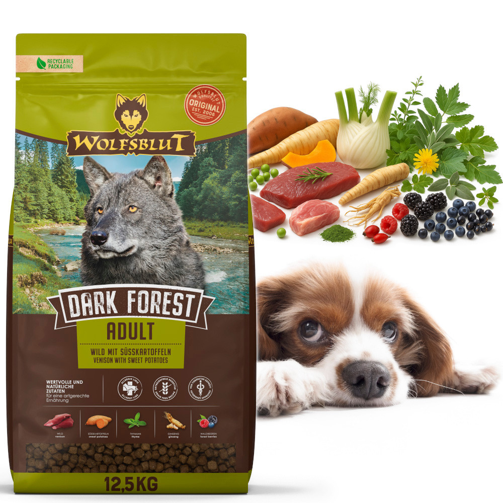 WOLFSBLUT Dark Forest Venison with sweet potatoes - trockenfutter für Hunde - 12,5kg - foto 5