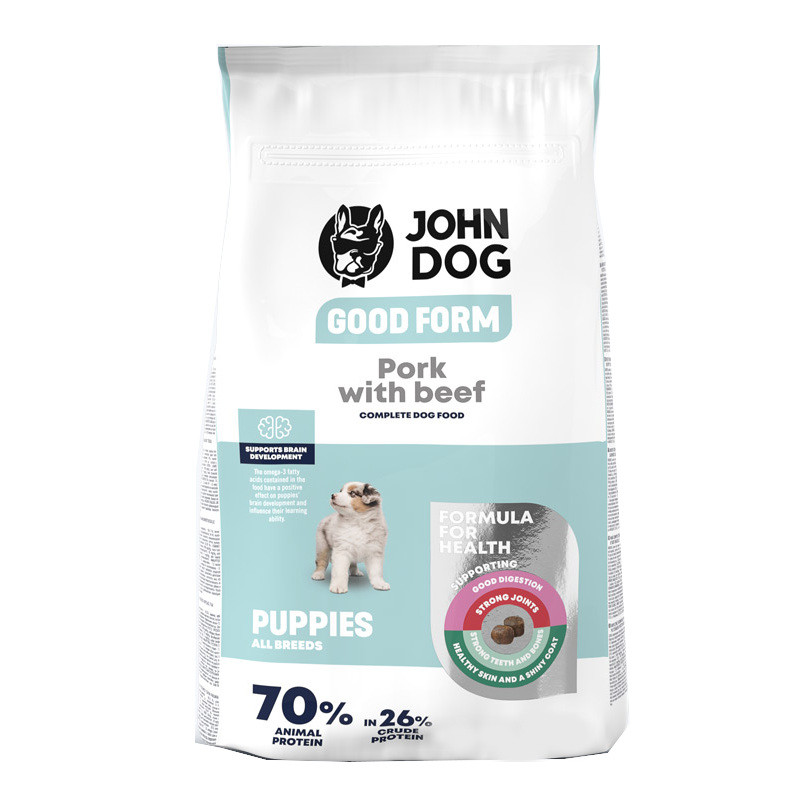 JOHN DOG Good Form Puppy Pork with beef - Trockenfutter für Hunde - 12 kg - foto 4