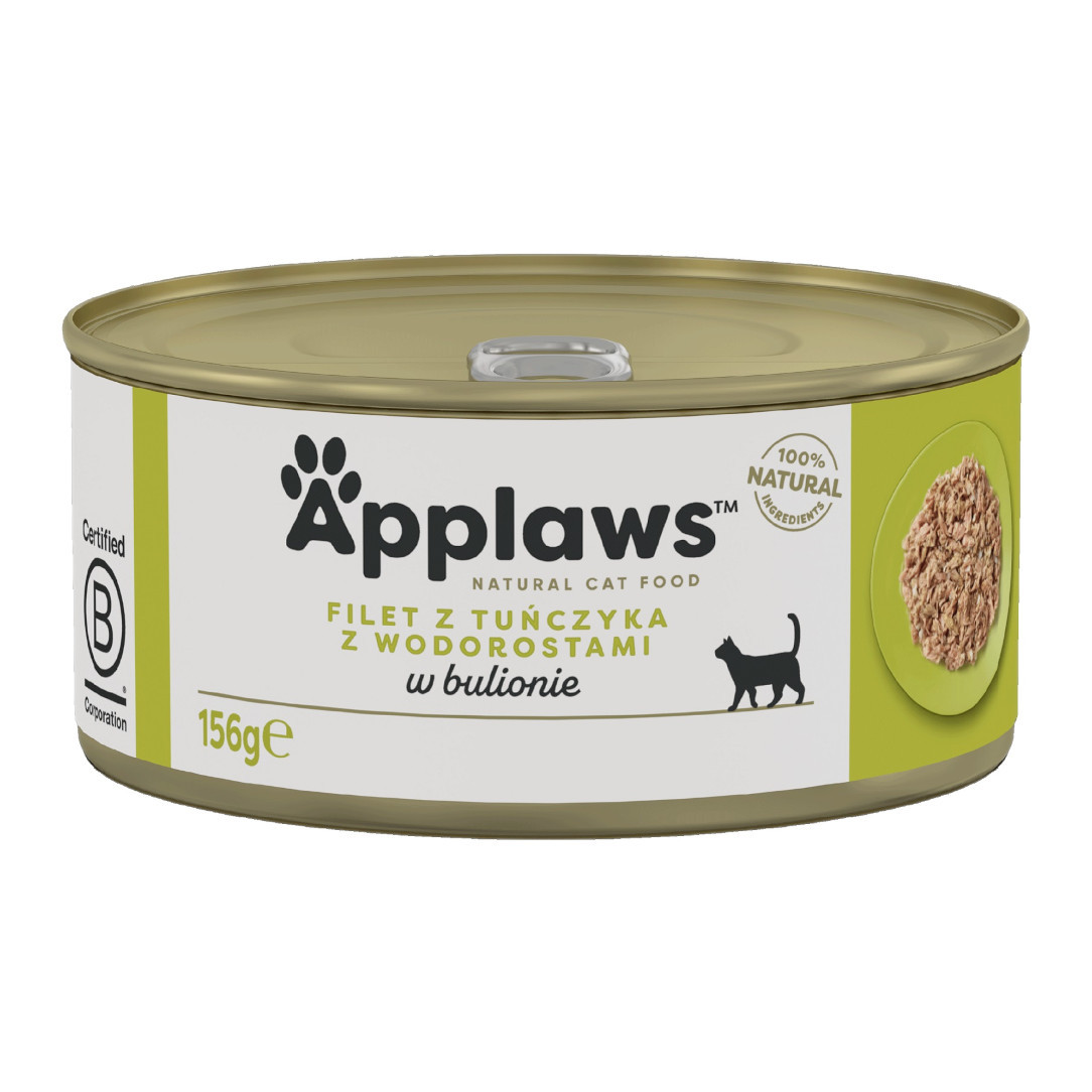 APPLAWS Tuna fillet with seaweed in broth - nassfutter für Katzen - 156g - foto 3