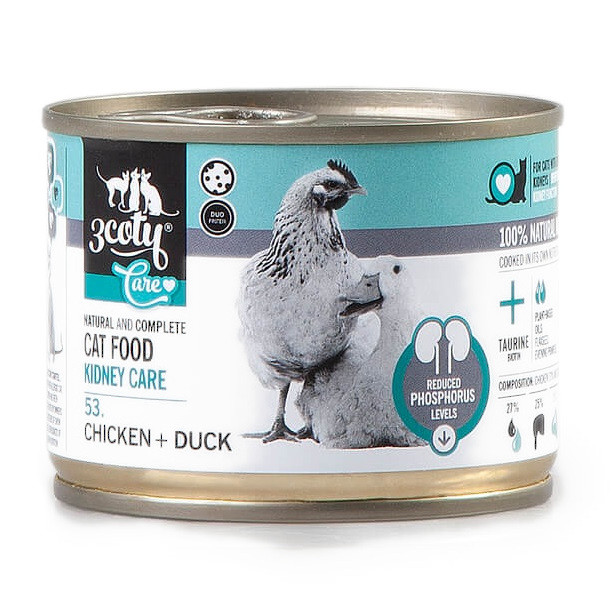 3COTY 53. Chicken + duck Kidney Care - nassfutter für Katzen - 180g - foto 4