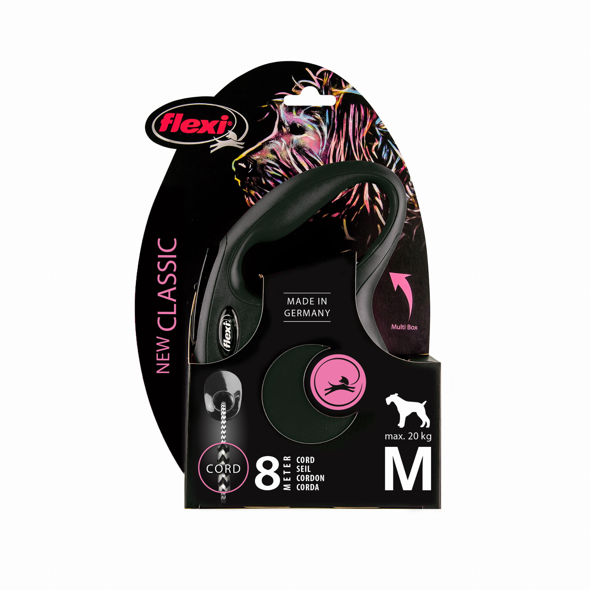 Flexi New CLASSIC 8 m Schwarz Hund Rückziehbare Leine - foto 2