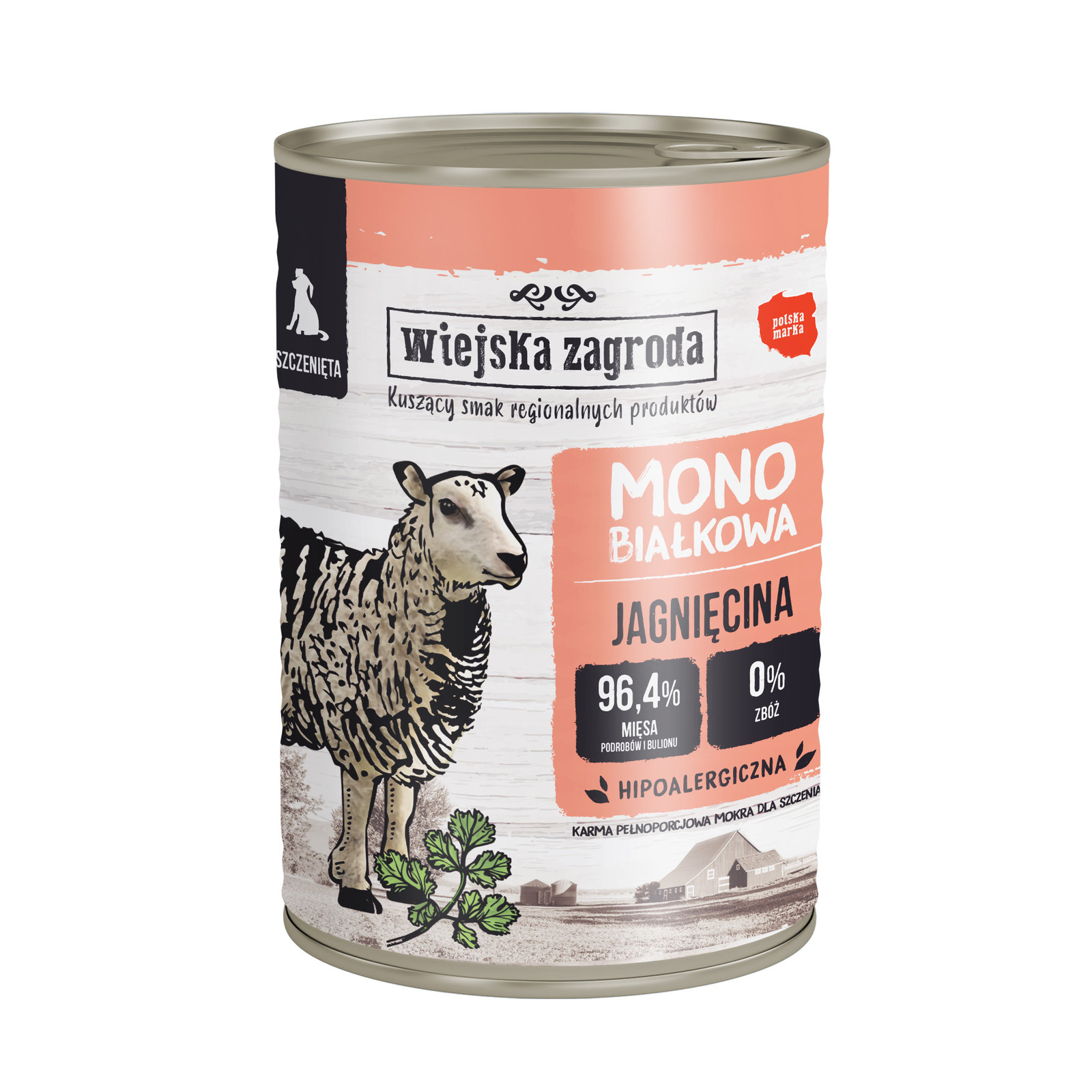 WIEJSKA ZAGRODA Puppy Monoprotein Lamb - nassfutter für Hunde - 400g - foto 1