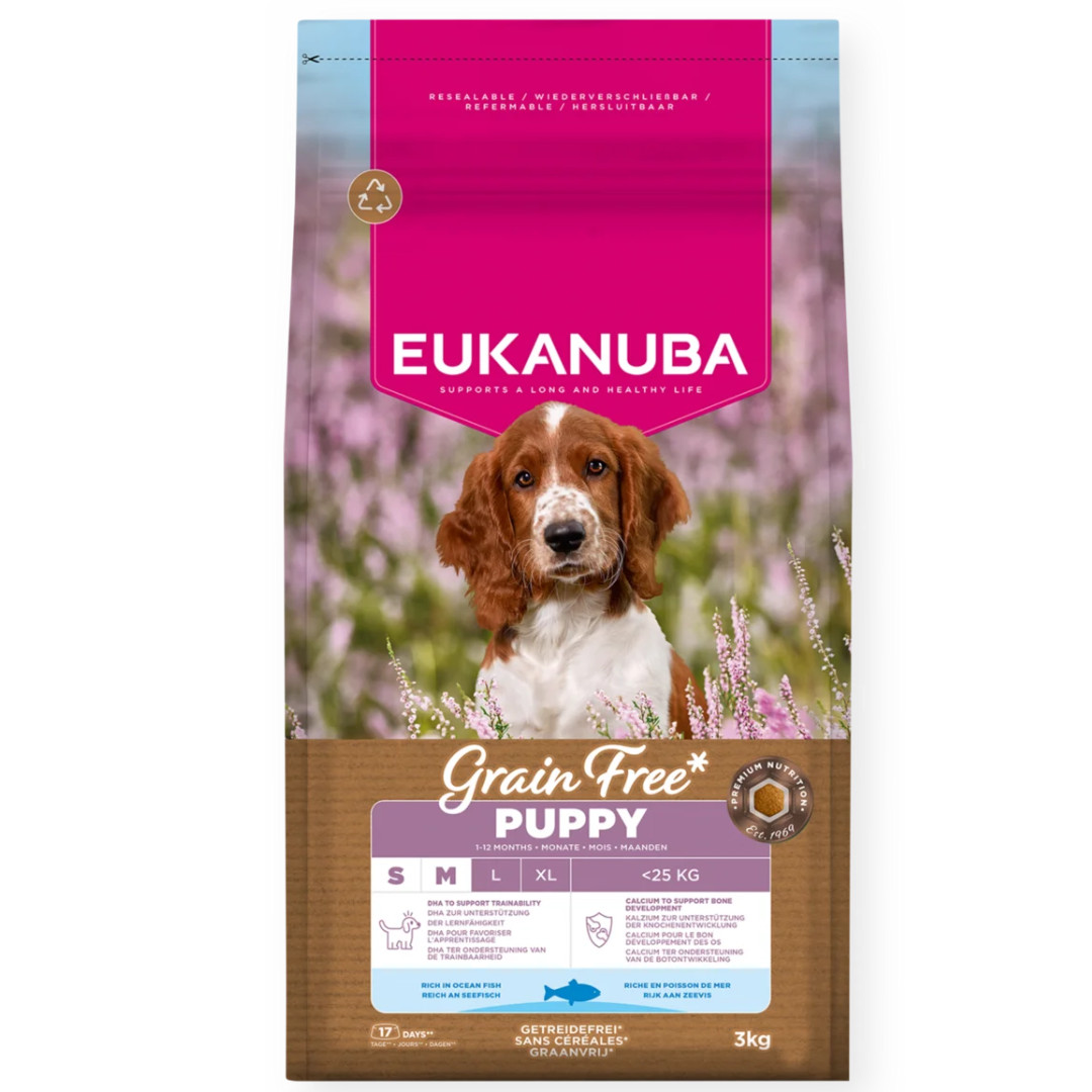 EUKANUBA Grain Free Puppy Small/Medium Ocean Fish - trockenfutter für Hunde - 3kg - foto 1