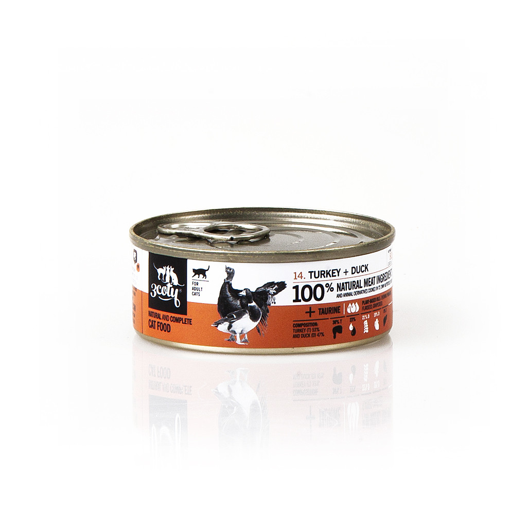 3COTY Turkey with duck - nassfutter für Katzen - 80g - foto 1