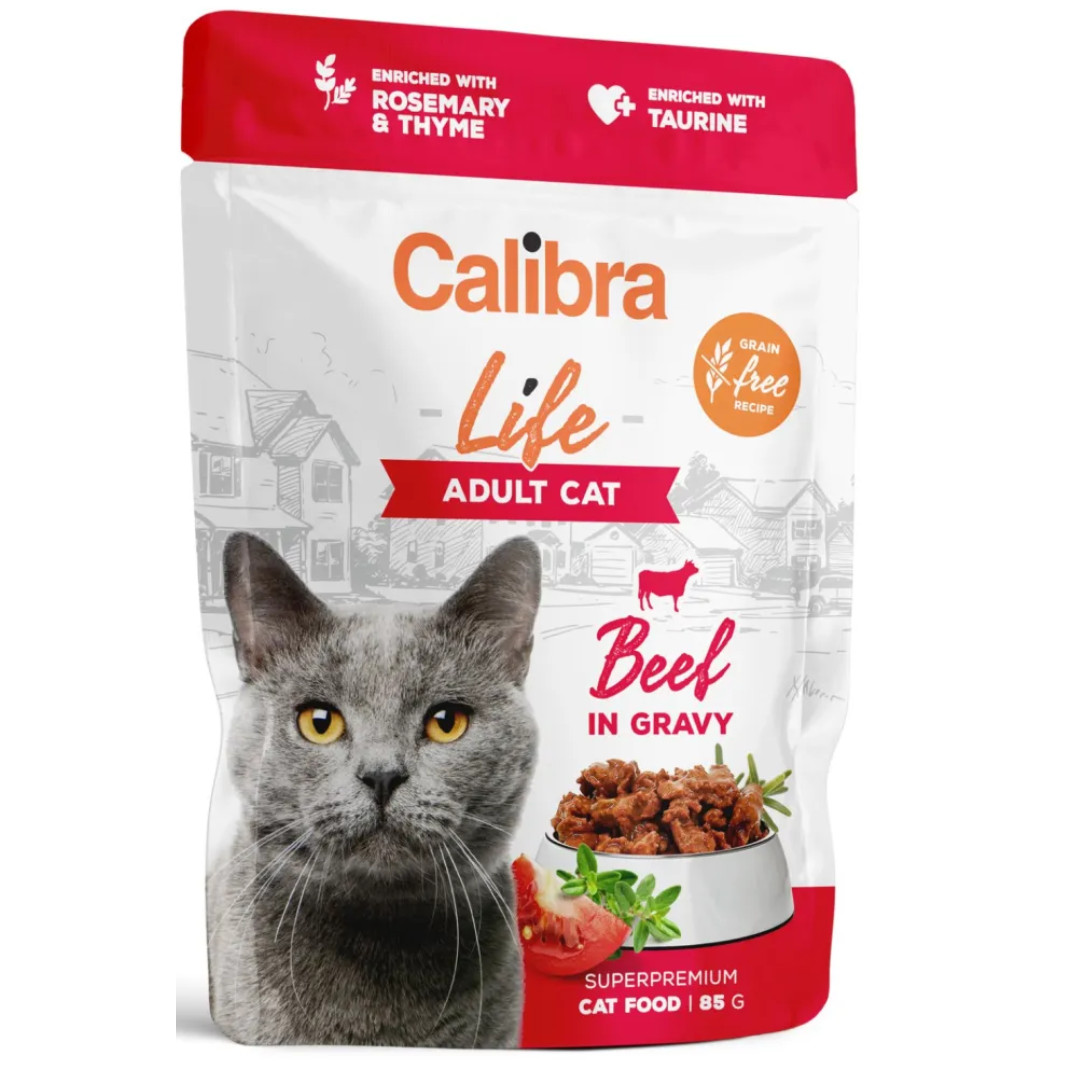 CALIBRA Cat Life Adult Beef in gravy - nassfutter für Katzen - 85g - foto 1