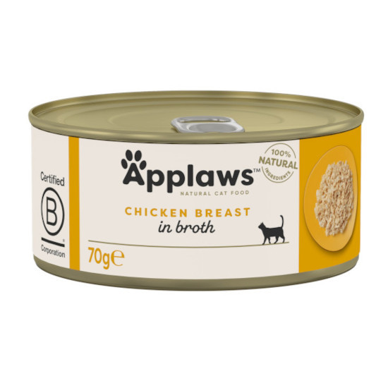 APPLAWS Chicken Selection in Broth - nassfutter für Katzen - 12x70g - foto 2