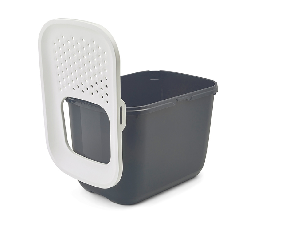 SAVIC HOP Anthrazit mit Weißem Deckel – Katzentoilette – 58,5x39x39,5 cm – 1 Stk. - foto 3