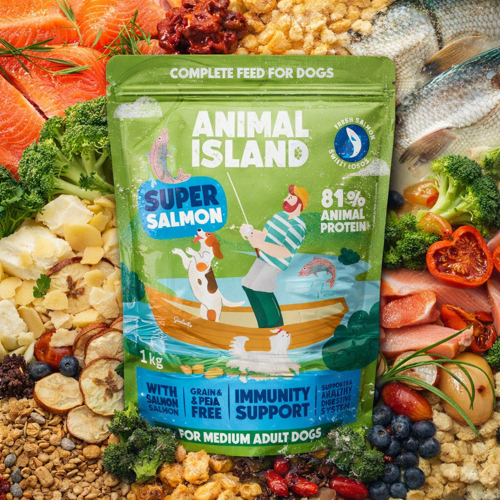 ANIMAL ISLAND Lachs – Trockenfutter für Hunde – 2x1kg - foto 2