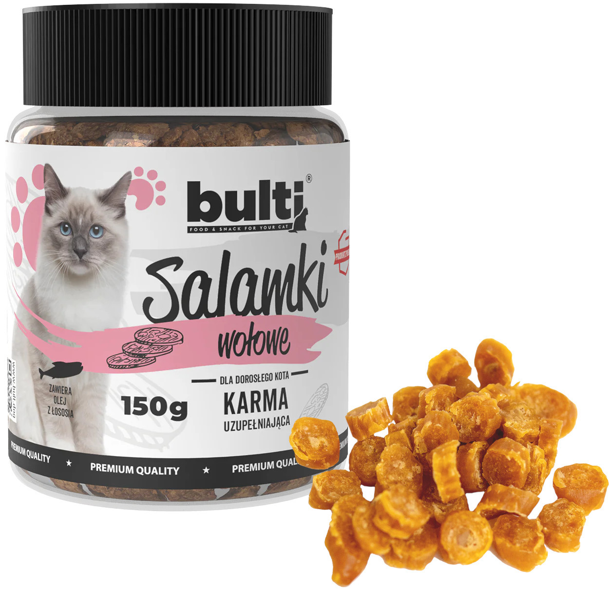 BULTI Mini-Salami MIX aus 4 Geschmacksrichtungen – Katzensnack – 12x150g - foto 1