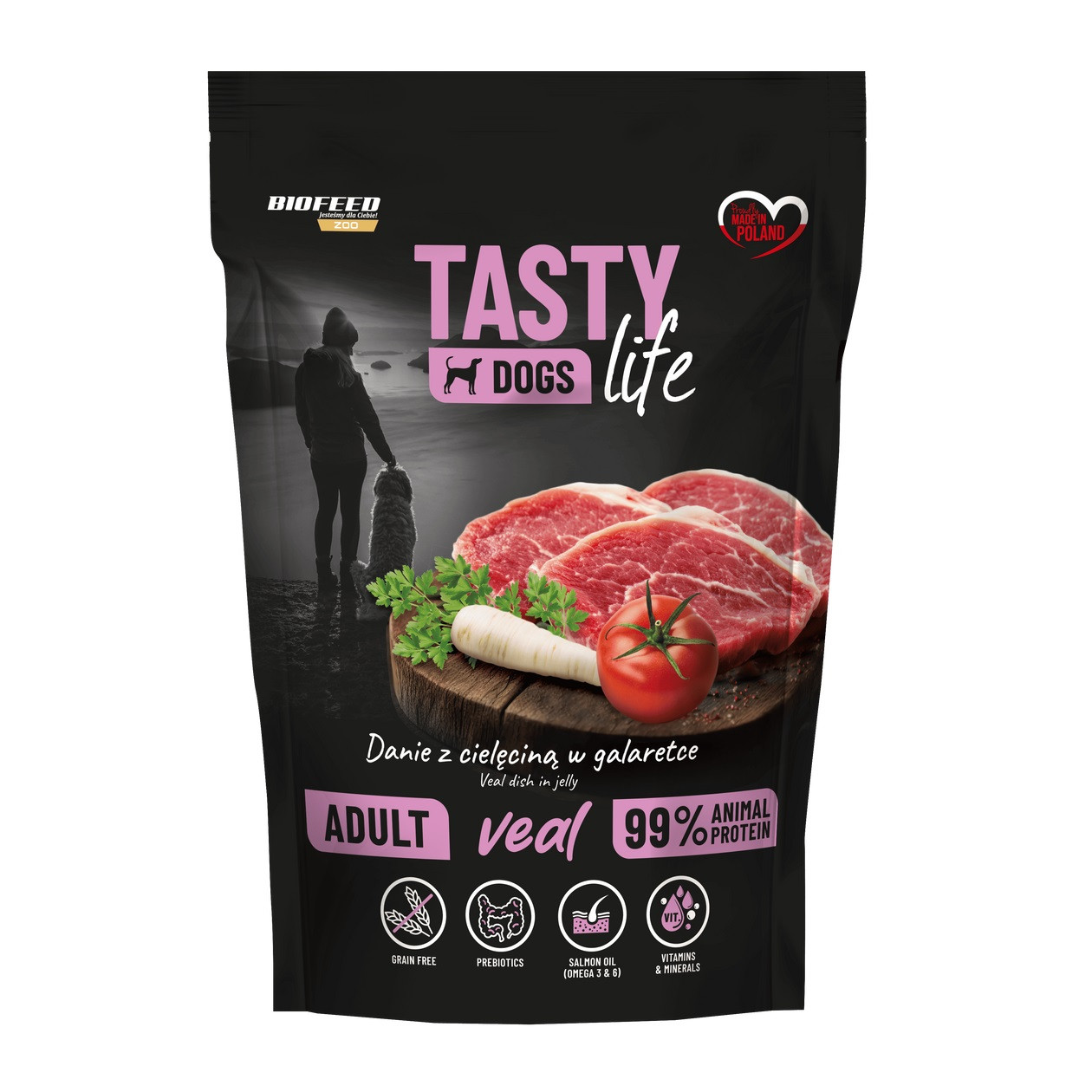 BIOFEED Tasty Dogs Life Veal - Nassfutter für Hunde - 500g - foto 2