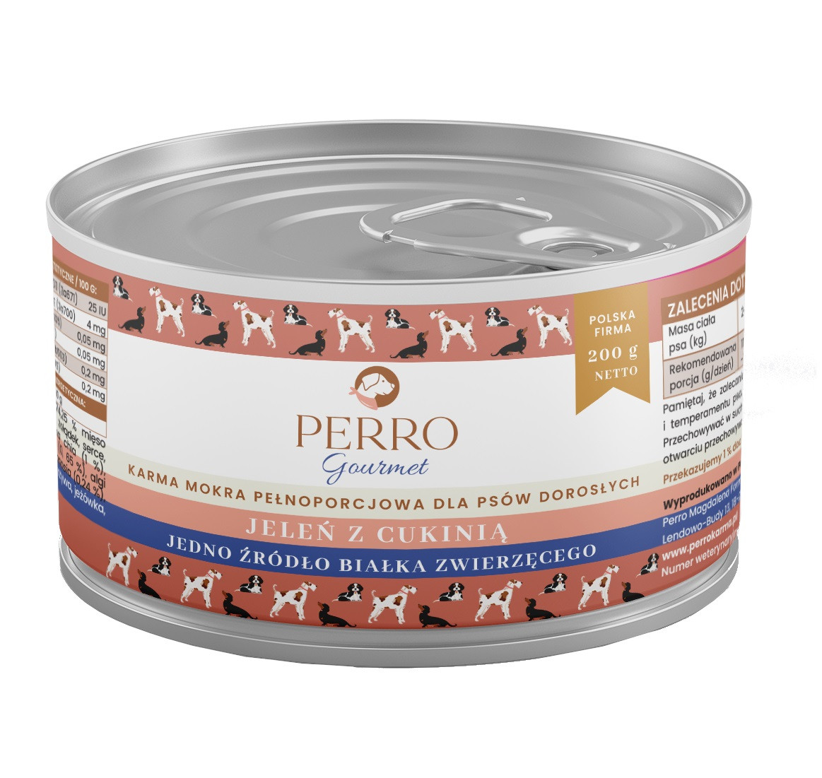 PERRO Gourmet Deer with zucchini - nassfutter für Hunde - 200g - foto 1