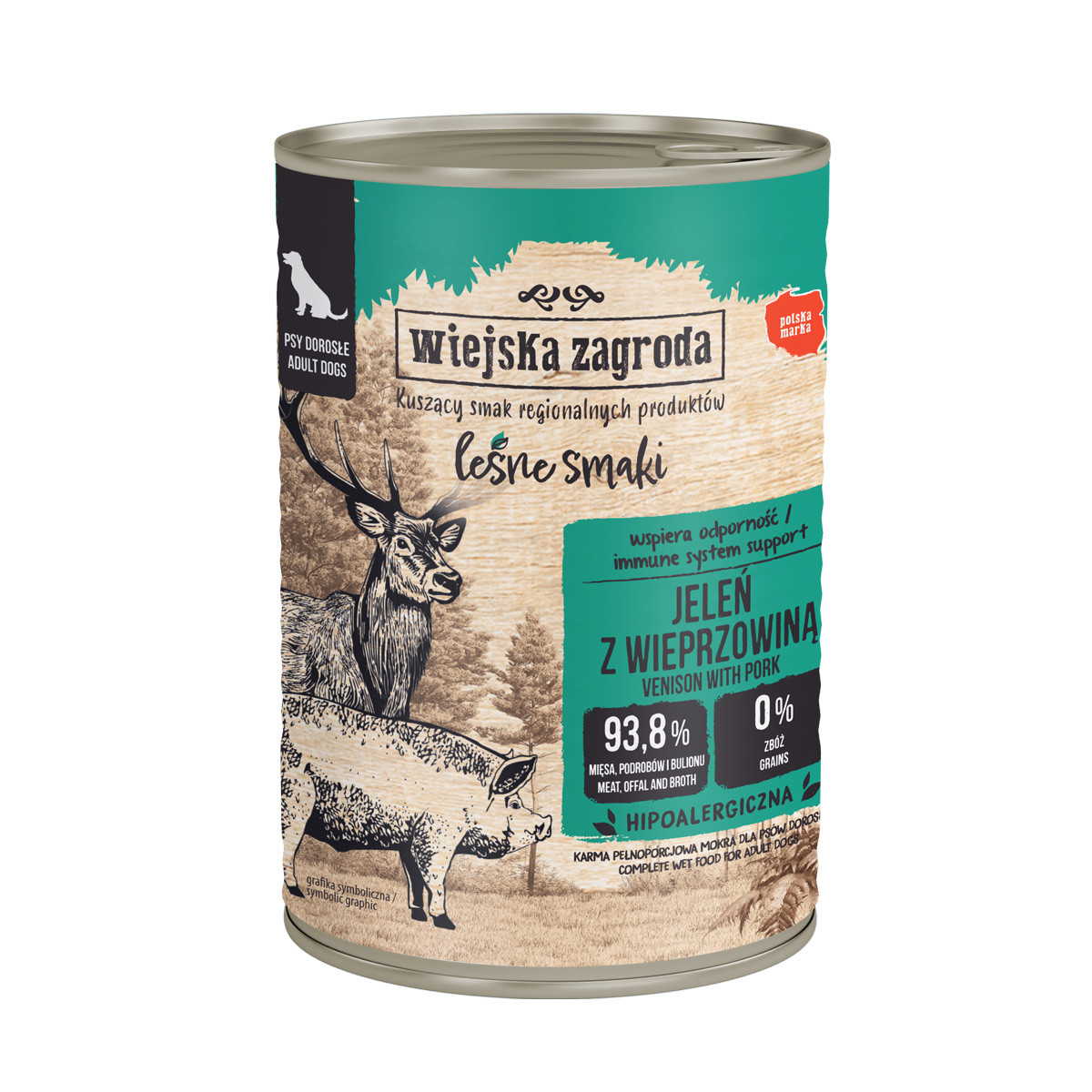 WIEJSKA ZAGRODA Forest Flavours Venison with pork - Nassfutter für Hunde - 400g - foto 1