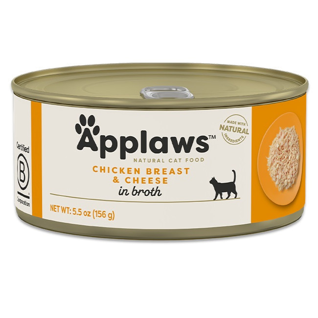 APPLAWS Chicken breast and cheese in broth - nassfutter für Katzen - 156g - foto 3