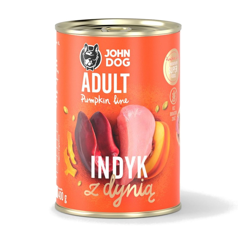 JOHN DOG Pumpkin Turkey with pumpkin - Nassfutter für Hunde - 400g - foto 1