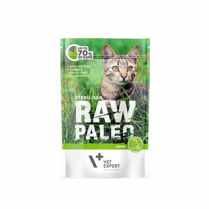RAW PALEO Adult Cat Sterilised Wild – Nassfutter für Katzen – 100 g - foto 2