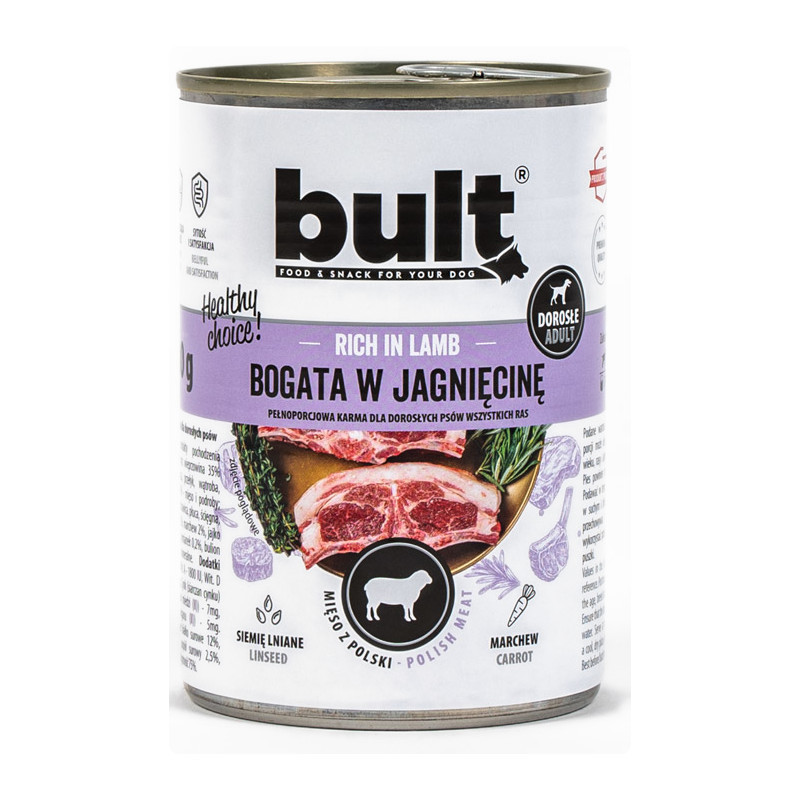 BULT Rich in lamb - Nassfutter für Hunde - 800 g - foto 2