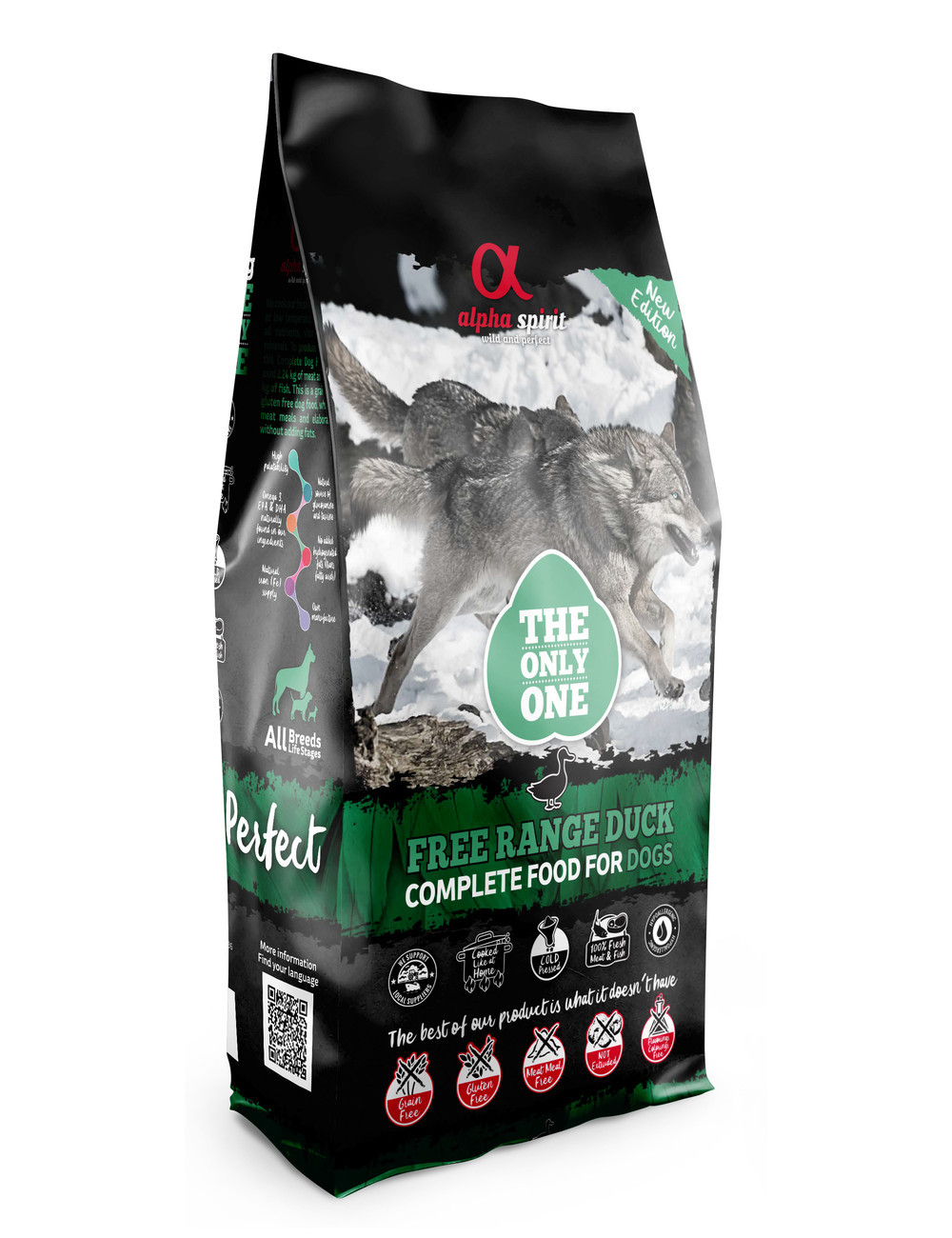 ALPHA SPIRIT Duck - trockenfutter für Hunde - 12kg - foto 1