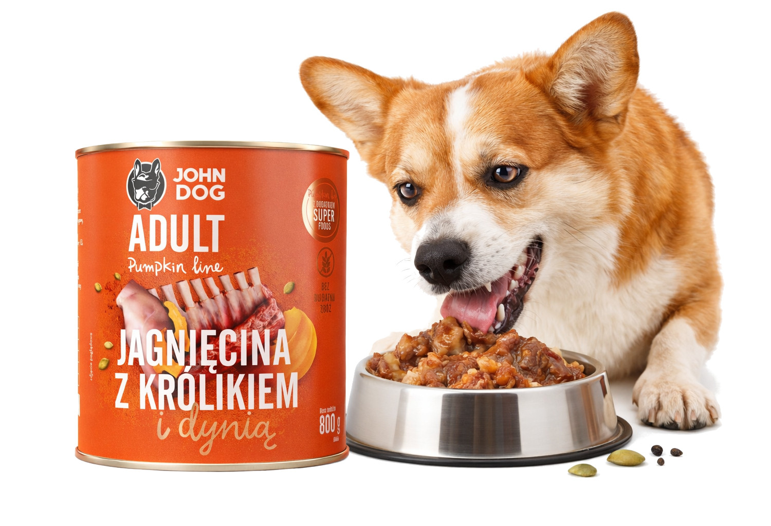 JOHN DOG Pumpkin Lamb with rabbit and pumpkin - Nassfutter für Hunde - 800g - foto 3