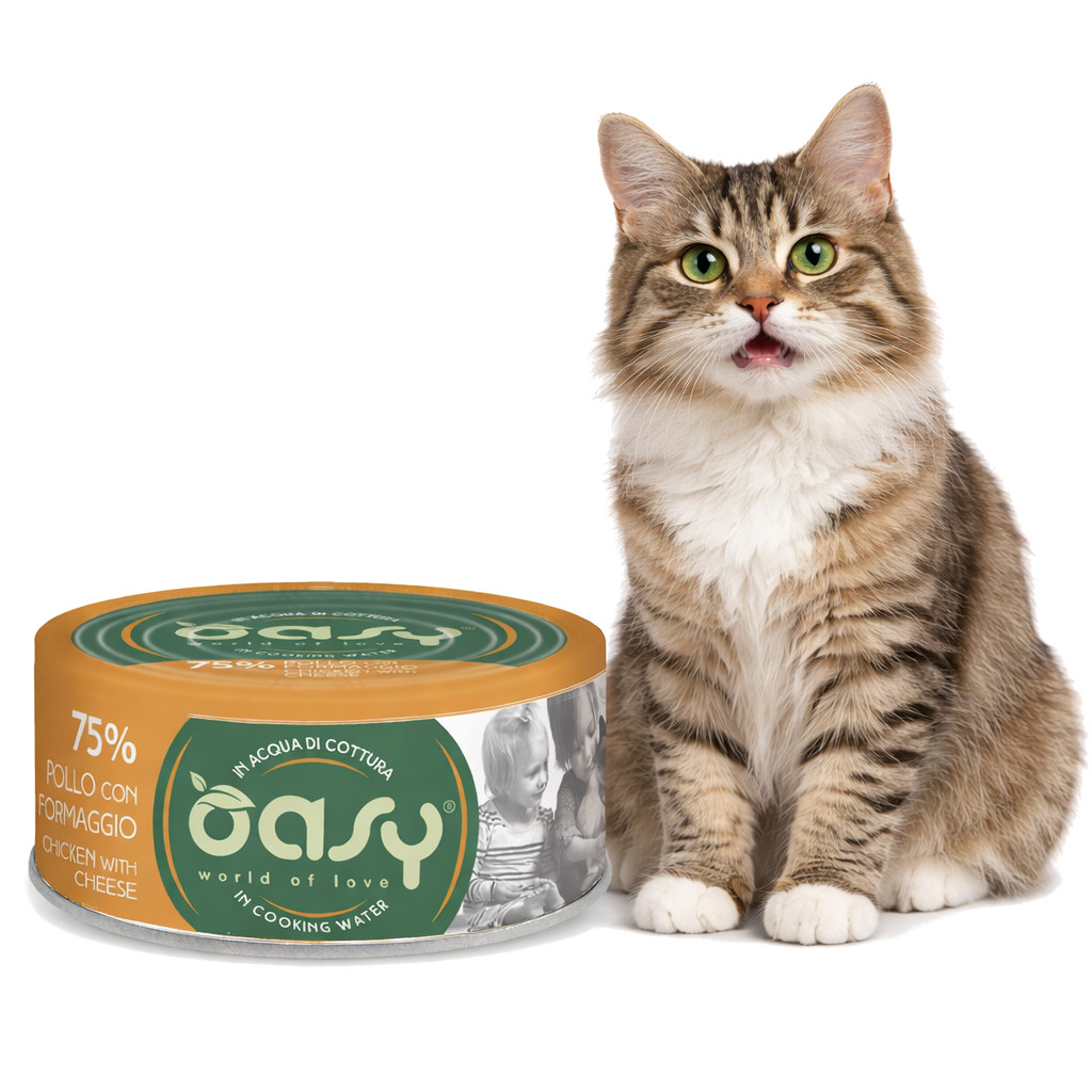 OASY More Love Chicken with cheese - nassfutter für Katzen - 70g - foto 2
