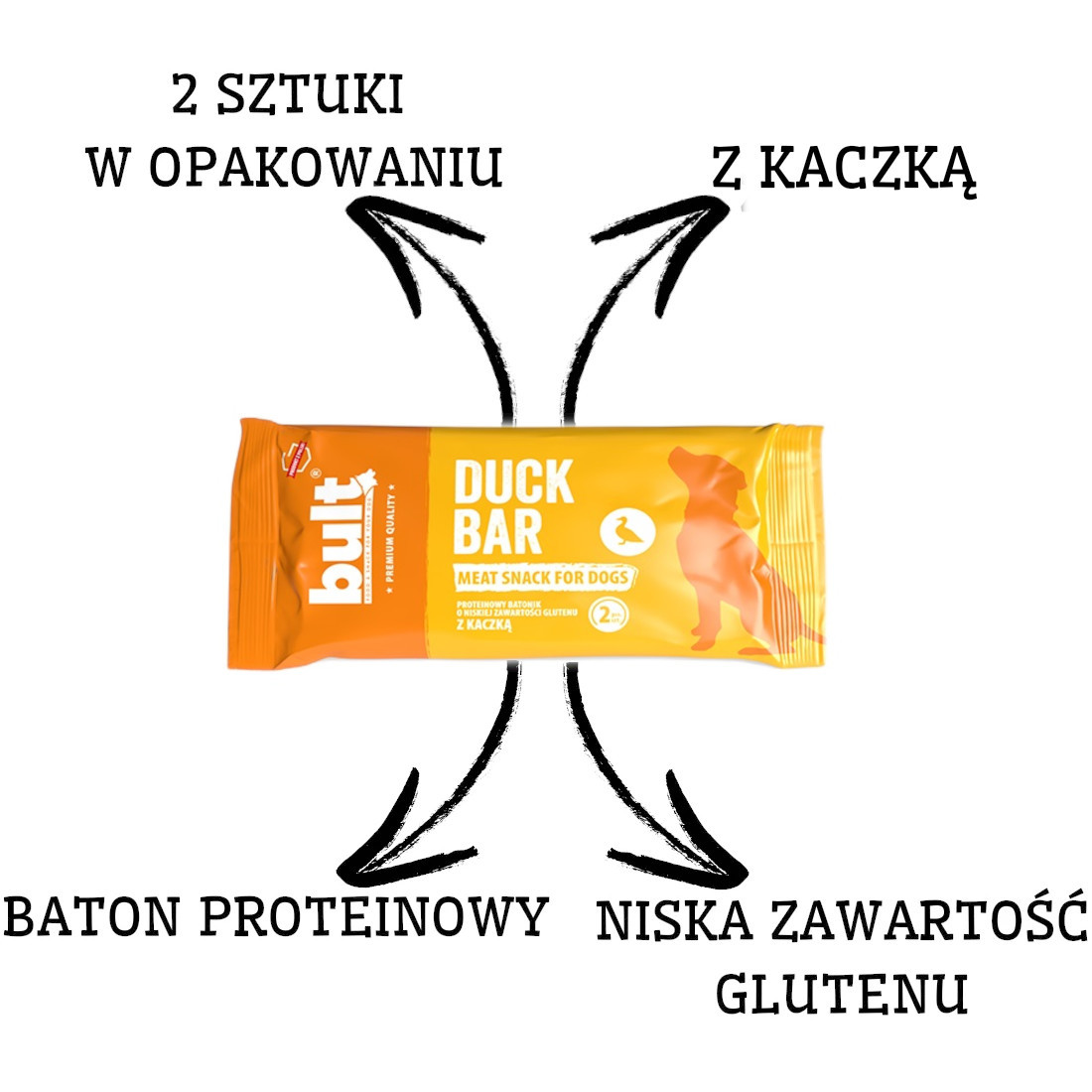 BULT Duck Bar Protein bar with duck - leckerli für hunde - 75g - foto 2