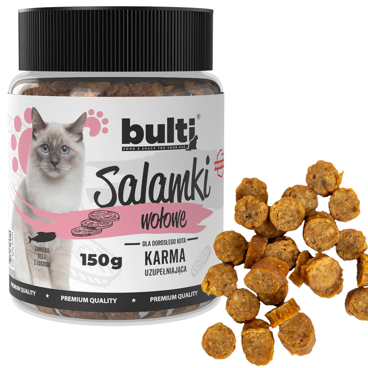 BULTI Mini-Salami MIX aus 4 Geschmacksrichtungen – Katzensnack – 12x150g - foto 6