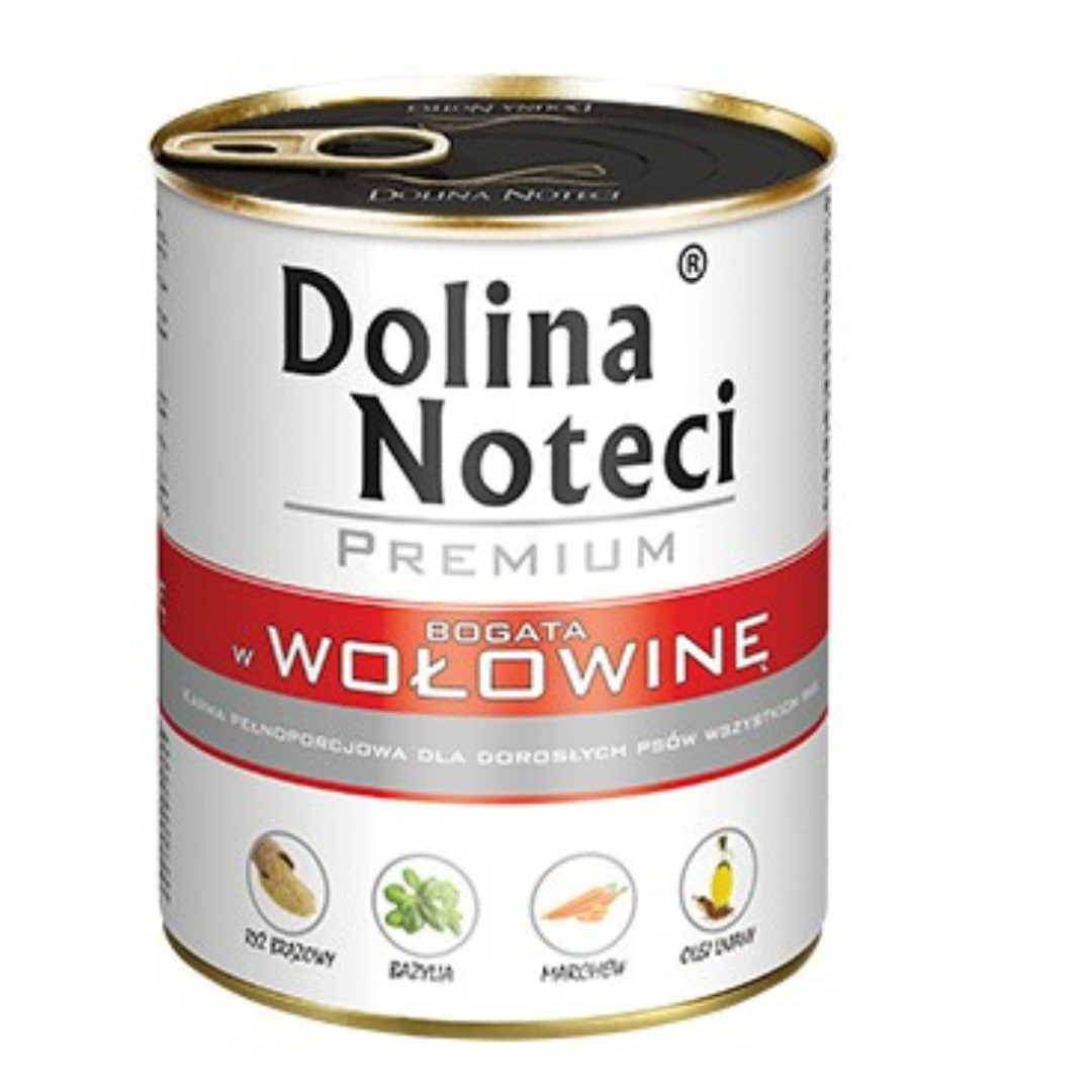 DOLINA NOTECI Premium reich an Rindfleisch - Nassfutter für Hunde - 800g - foto 1