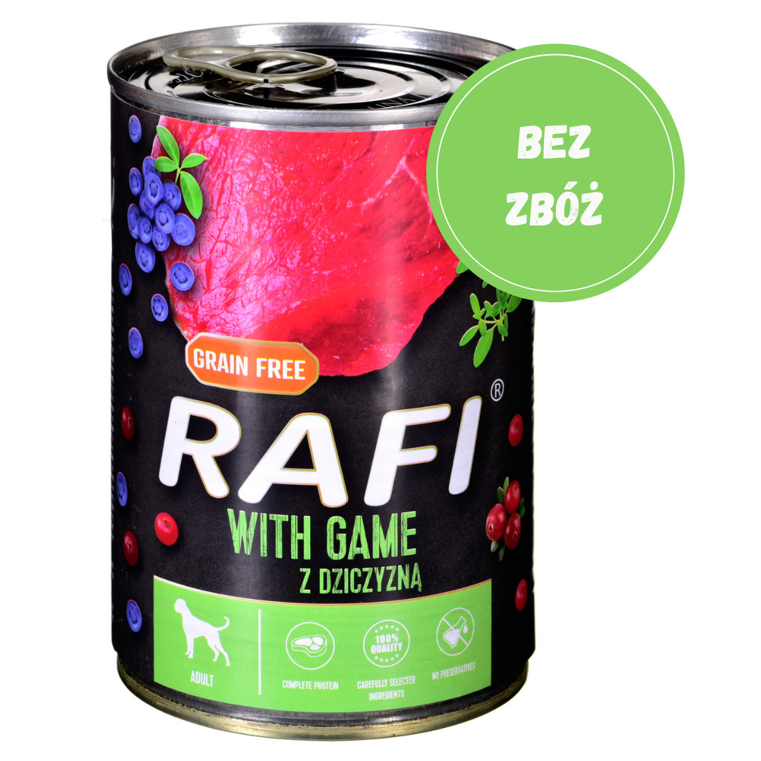 Dolina Noteci Rafi mit Wildfleisch, Preiselbeeren und Heidelbeeren - Nassfutter für Hunde - 400g - foto 2