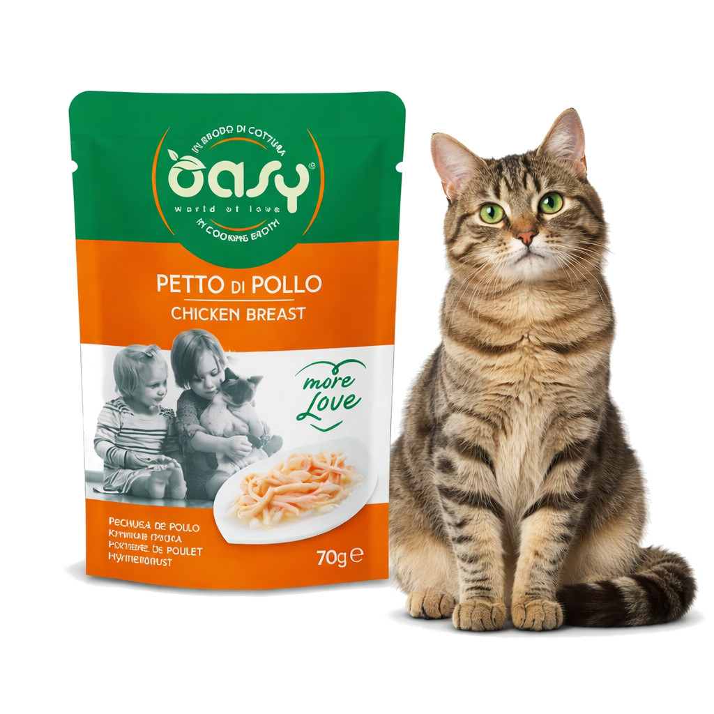 OASY More Love Chicken breast - nassfutter für Katzen - 70g - foto 2