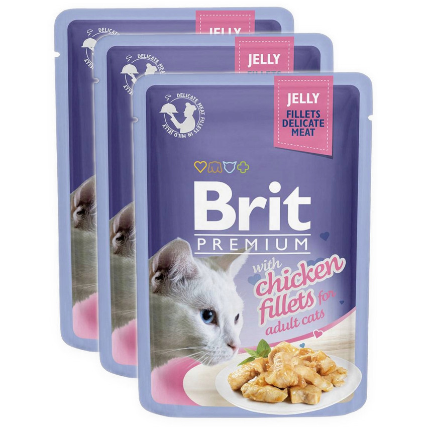 BRIT Premium Family Plate Filets in Gelee Mix aus Geschmacksrichtungen - Nassfutter für Katzen - 12x85g - foto 3