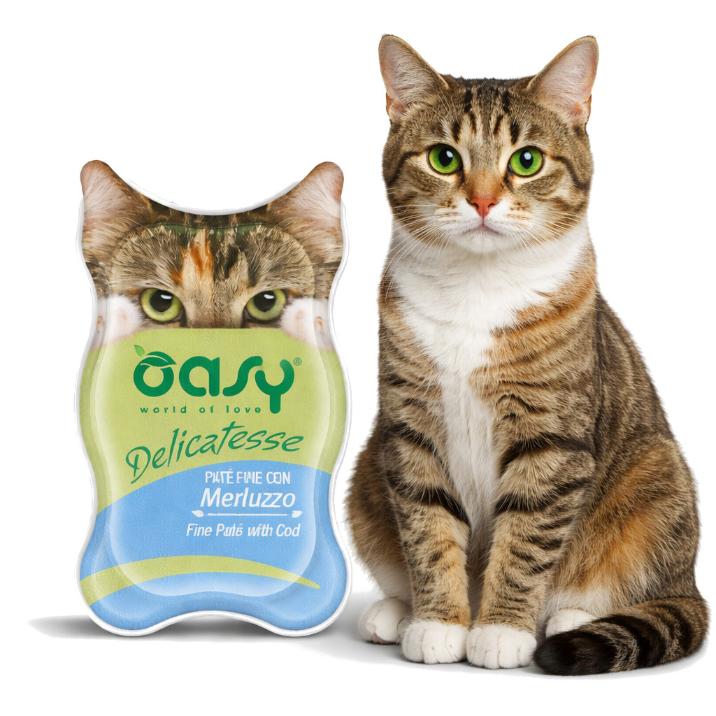 OASY Delicatesse Fine paté with Cod - nassfutter für Katzen - 85g - foto 2
