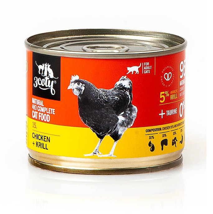 3COTY 15. Chicken and krill - nassfutter für Katzen - 180g - foto 4