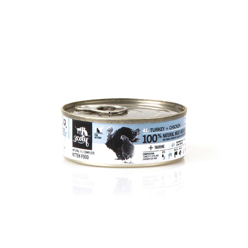3COTY Turkey with chicken For kittens - nassfutter für Katzen - 80g - foto 1