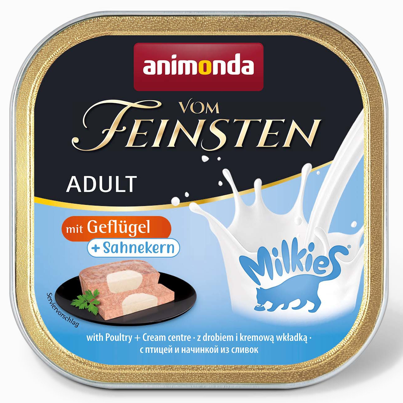 ANIMONDA Vom Feinsten Adult Milkies mit Geflügel und cremiger Füllung - Nassfutter für Katzen - 100g - foto 2