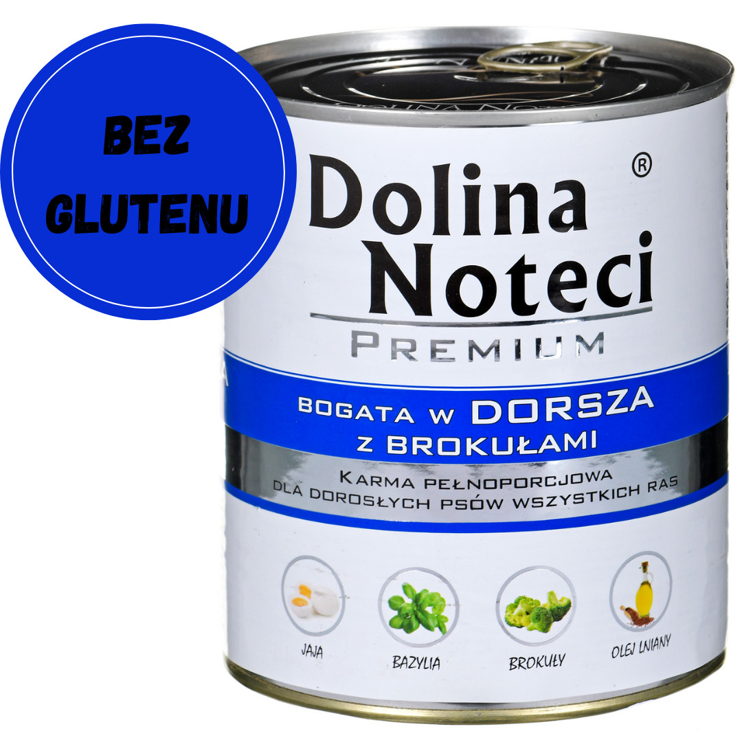 DOLINA NOTECI Premium Reich an Kabeljau und Brokkoli - Nassfutter für Hunde - 800 g - foto 2